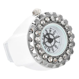 Friends Delicate Elastic Metal Cat Watch Rhinestone Finger Watch Boys - Picture 1 of 6