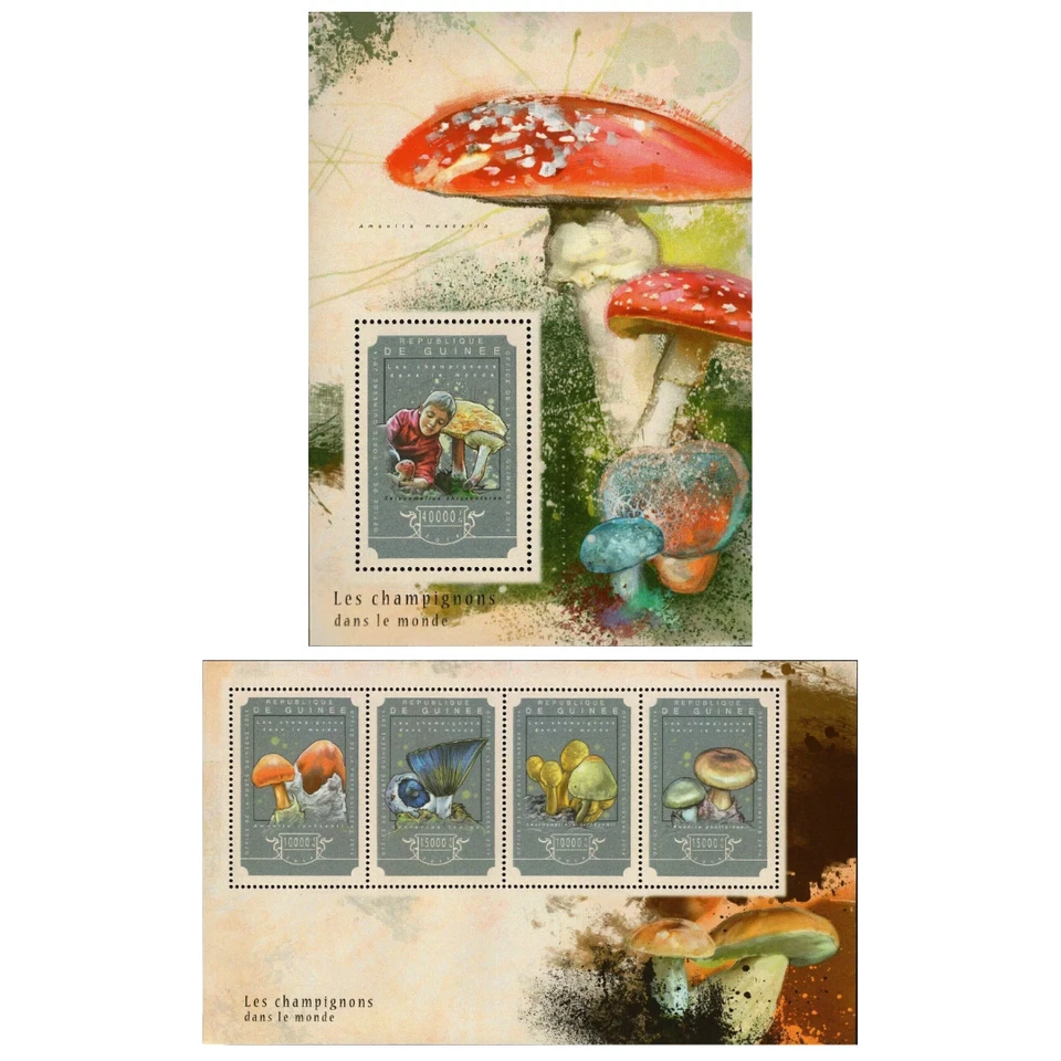 Mushrooms Stamps Bundle of 2 Lactarius Indigo S/S MNH #10787-10790 - Image 1 of 4