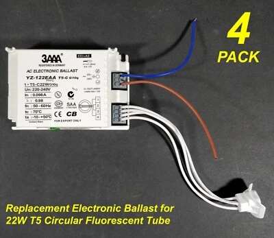 4 x Replacement Ballast / Driver for 22W T5 Circular Fluorescent Tubes Lights - Image 1 of 3