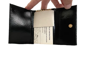 NWOB Black Genuine Split Leather Key Case Wallet (6) - Picture 1 of 7