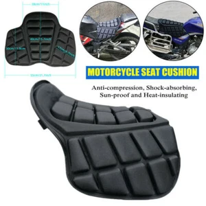 3D Motorcycle Seat Pad Comfort Gel Cushion Air Pillow Cover Motorbike Universal - Picture 1 of 12