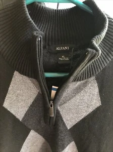 Neu mit Etikett ALFANI angedeuteter Rollkragenpullover mit Viertelreißverschluss für Herren. XL - Bild 1 von 5