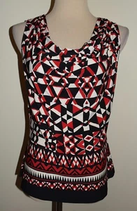 New Womens Calvin Klein Dressy Tank Top Medium Sleeveless Drape Neck Blouse - Picture 1 of 3