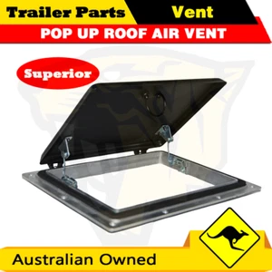 POP UP ROOF AIR VENT Horse Float Trailer Canopy Camper Caravan Large Black NEW ! - Picture 1 of 5