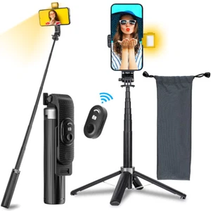 360° Selfie Stick Tripod Remote Bluetooth for iPhone14 13 12 Pro Max 11 XS 8 SE3 - Picture 1 of 18