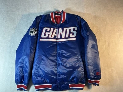 Jaqueta inicial reversível New York Giants encaixe completo tamanho pequeno - Imagem 1 de 4