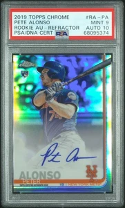 Topps Chrome Pete Alonso Rookie Autographs Refractors 2019 #RAPA/499 PSA 9 - Imagen 1 de 2