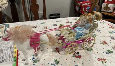 Vintage Blue Box Miss Glamour Galloping Horse & Carriage  , Dolls NOT Included - Image 1 of 4