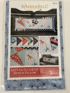 Lets Go Fly A Kite Bench Pillow Pattern by KimberBell Designs KD172 Appliqué - Picture 1 of 5