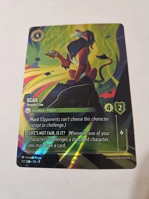 Scar - Vengeful Lion (Enchanted) 212/204 Shimmering Skies Holo - Image 1 of 4