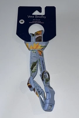 Vera Bradley Mascota Perro Cachorro Collar Girasol Cielo Estampado Floral Mediano M 25-50lbs Foto 1 de 3