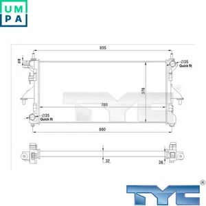 RADIATOR ENGINE COOLING 709-0028-R FOR FIAT DUCATO/Platform/Chassis/Van/Bus 2.3L - Picture 1 of 6