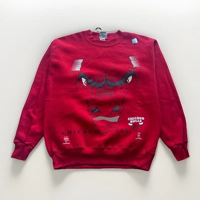 Sudadera De Colección Años 90 Nutmeg Mills Chicago Bulls Cuello Redondo Talla M Nueva con Etiquetas Foto 1 de 4