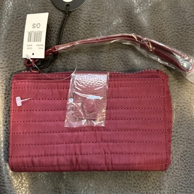 Samantha Brown To-Go RFID Quilted Travel Wallet-Bravo Burgundy-NWT - Изображение 1 из 4