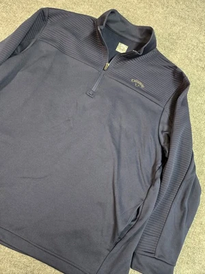 Suéter de poliéster azul marino con cremallera XL de golf Callaway para hombre Foto 1 de 4