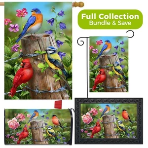 Briarwood Lane Fence Post Birds Spring Design Collection - Picture 1 of 2