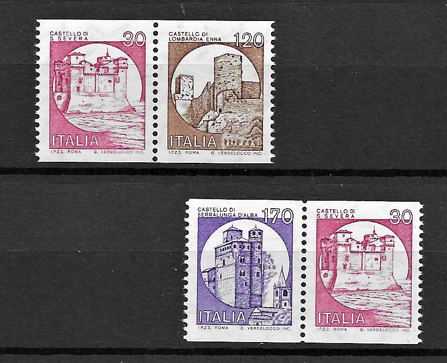 Italy 1980 Coil Stamps - Castles MNH set S.G. 1679-1682 - Image 1 of 1
