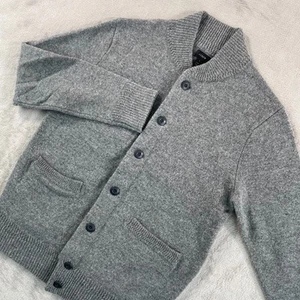 J.Crew Lambswool Bomber Jacket Men Small Grey Button Up Long Sleeve NWOT $125 - Picture 1 of 10