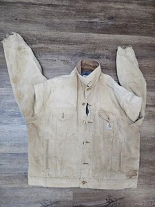 Carhartt Distressed Blanket Lined Trucker Canvas Jacke Herren Gr. XL/2XL  - Bild 1 von 11