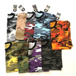 Mens Rothco Camo Tactical T-Shirt Military Army Camouflage Short Sleeve NWT - Picture 1 of 20