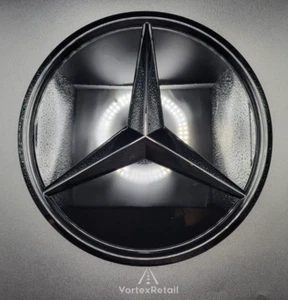 MERCEDES-EMBLEM GLOSS BLACK GRILLE BADGE G CLASS GLB GLC GLE GLS VITO V CLASS - Picture 1 of 4