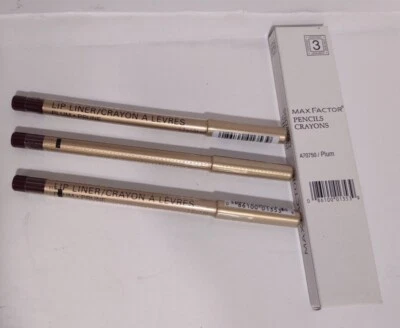 Lote de 3 delineadores de labios Max Factor ciruela -Hechos en Alemania. Foto 1 de 4