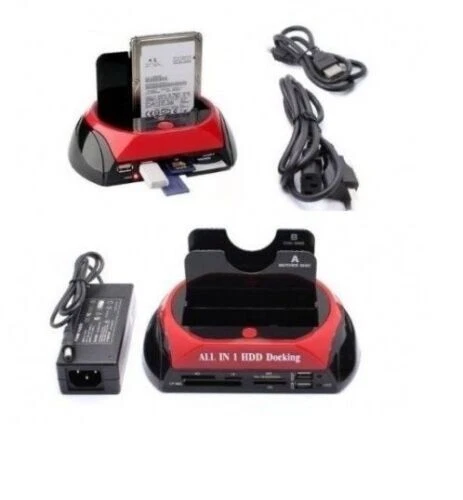 Dock Docking Station Hard Disk 3 5 2 5 SATA IDE 2 HD HDD Box Case USB SD TF MS