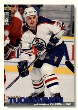 1995-96 Collector's Choice Oilers Hockey Card #121 Marko Tuomainen