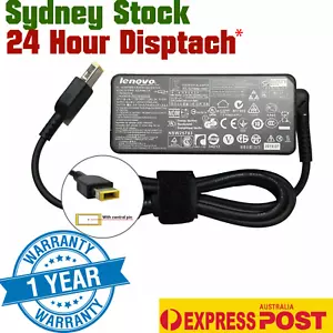 GENUINE LENOVO 65W Slim Tip Yellow Rectangular Adapter Charger Laptop ThinkPad - Picture 1 of 3