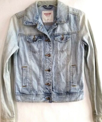 Mossimo - Chaqueta de mezclilla lavada con ácido para mujer adolescente - Extra pequeña XS, 100 % algodón Foto 1 de 4