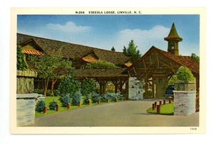 Eseeola Lodge, Linville, NC Color Linen Postcard - Picture 1 of 2