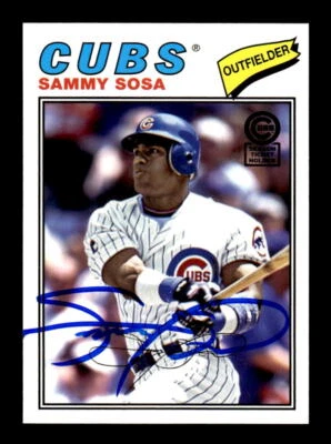 2013 Topps Archives Cubs Season Ticket Holder Sammy Sosa BAS HAND SIGNED AUTO - Image 1 of 2