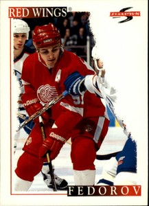 1995-96 Score Red Wings Hockey Card #100 Sergei Fedorov
