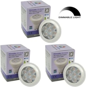 Paquete de 3 Bombillas LED GU10 REGULABLES Allcam 5W 400lm ~40W Downlights Halógenos Nuevos - Imagen 1 de 4