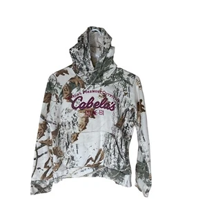 Cabelas Sweater Women Large Snow Camo Zonz Woodlands Winter Hoodie Pullover Hunt - Picture 1 of 13