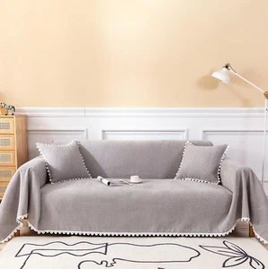 Couch Cover for Dogs Grey Sectional Couch Covers for 2 Cushion Couch Sofa Flower - Picture 1 of 6