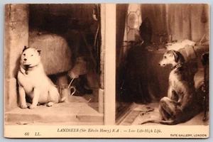 AK Landseer (Sir Edwin Henry) Low Life, High Life Hunde B261 - Bild 1 von 2