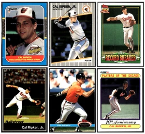 Cal Ripken, Jr. 6 card Lot - 1987 to '91 - MLB Topps, Donruss, etc. (NM) - Picture 1 of 14