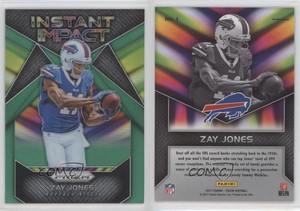 2017 Panini Prizm Instant Impact Green Prizm Zay Jones #1 Rookie RC