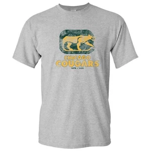 WHA Chicago Cougars UGP Classics Basic Cotton T-Shirt - Sport Grey - Picture 1 of 7