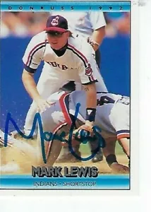 Mark Lewis 1992 firmado Donruss #273 - Indios de Cleveland - Imagen 1 de 1