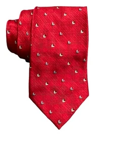 Puritan Stain Resistant Neck Tie 4" Wide 62" Long Red All Silk Imported Fabric - Picture 1 of 7