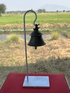 ANTIQUE BURMA BELL ELEPHANT BRONZE and with STAND BELL - Picture 1 of 9