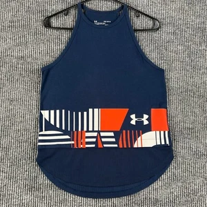 Under Armour Tank TopYouth Girls Large Blue Sleeveless Activewear Heat Gear - Picture 1 of 12