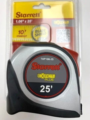 Regla de cinta métrica Starrett TXP106-25 Exact Plus 1,06" x 25' #30638 Foto 1 de 4