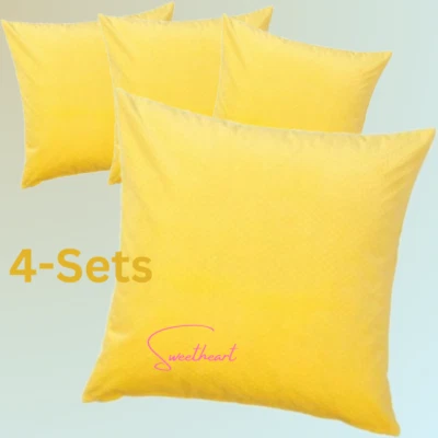 4X Funda de Cojín IKEA VENCHE, Amarillo Brillante, 20X20 Pulgadas, Tacto Suave Cómodo Foto 1 de 4