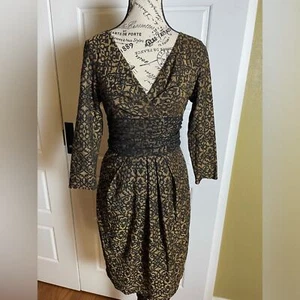 Kay Unger Faux Wrap Cocktail Dress - Picture 1 of 6