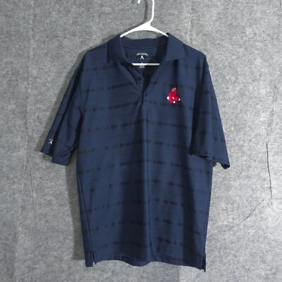 Boston Red Sox Polo Shirt Mens Medium Blue Navy Logo MLB Antigua Baseball Nation - Image 1 of 4