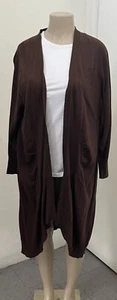 Transparente Damen Jacke, 55% Bio-Baumwolle, Langarm Farbe Braun, Neu mit Etikett - Bild 1 von 6