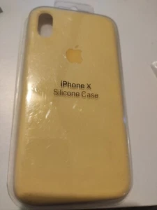 Custodia iPhone X Cover TPU Silicone Originale Case GENUINE APPLE giallo yellow - Foto 1 di 2